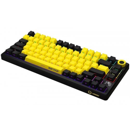 Купити Клавіатура Lorgar KBP7075W Pro RGB Mechanical Linear Toxic Purple Switches Wireless (LRG-KBP7075W-YL-US) Yellow - ціна в Києві, Львові, Вінниці, Хмельницькому, Франківську, Україні | інтернет-магазин TELEMART.UA фото