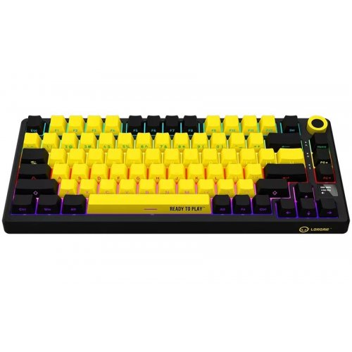 Купити Клавіатура Lorgar KBP7075W Pro RGB Mechanical Linear Toxic Purple Switches Wireless (LRG-KBP7075W-YL-US) Yellow - ціна в Києві, Львові, Вінниці, Хмельницькому, Франківську, Україні | інтернет-магазин TELEMART.UA фото