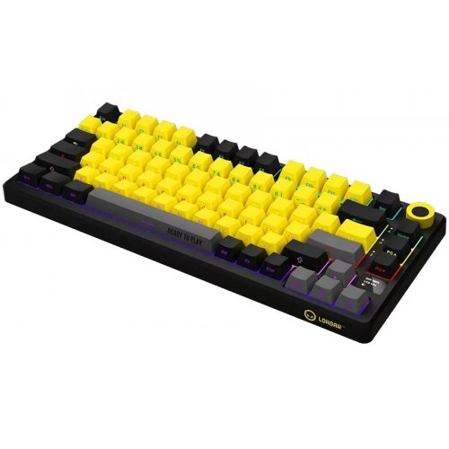 Купити Клавіатура Lorgar KBP7075W Pro RGB Mechanical Linear Toxic Purple Switches Wireless (LRG-KBP7075W-YL-US) Yellow - ціна в Києві, Львові, Вінниці, Хмельницькому, Франківську, Україні | інтернет-магазин TELEMART.UA фото