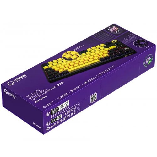 Купити Клавіатура Lorgar KBP7075W Pro RGB Mechanical Linear Toxic Purple Switches Wireless (LRG-KBP7075W-YL-US) Yellow - ціна в Києві, Львові, Вінниці, Хмельницькому, Франківську, Україні | інтернет-магазин TELEMART.UA фото