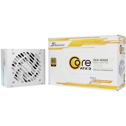 Купить Блок питания Seasonic Core GX 850W ATX 3.1 (CORE GX-850-ATX31 WHITE) White с проверкой совместимости: обзор, характеристики, цена в Киеве, Днепре, Одессе, Харькове, Украине | интернет-магазин TELEMART.UA фото
