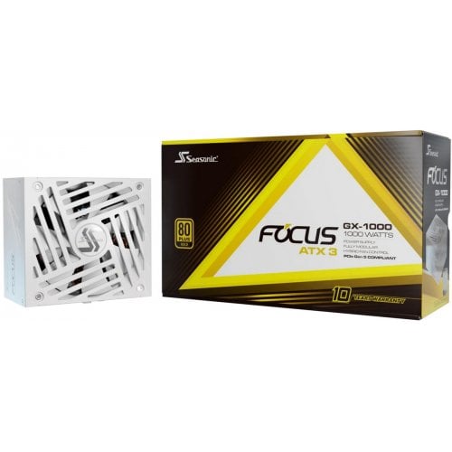 Купить Блок питания Seasonic Focus GX-1000W ATX 3.1 (FOCUS-GX-1000-ATX31-WHITE) White с проверкой совместимости: обзор, характеристики, цена в Киеве, Днепре, Одессе, Харькове, Украине | интернет-магазин TELEMART.UA фото