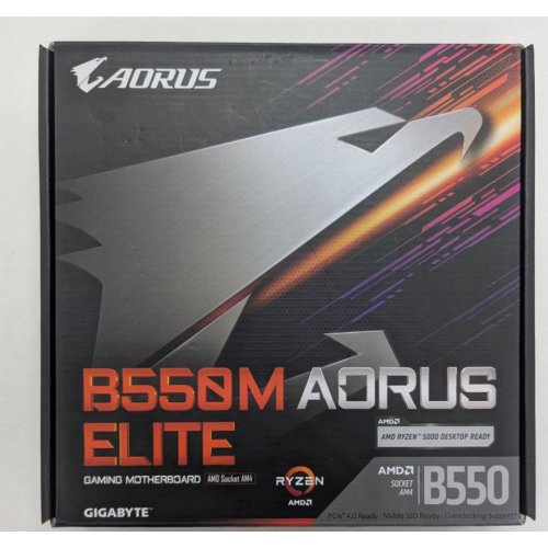 Купить Материнская плата Gigabyte B550M AORUS ELITE (sAM4, AMD B550) (Восстановлено продавцом, 764300) с проверкой совместимости: обзор, характеристики, цена в Киеве, Днепре, Одессе, Харькове, Украине | интернет-магазин TELEMART.UA фото