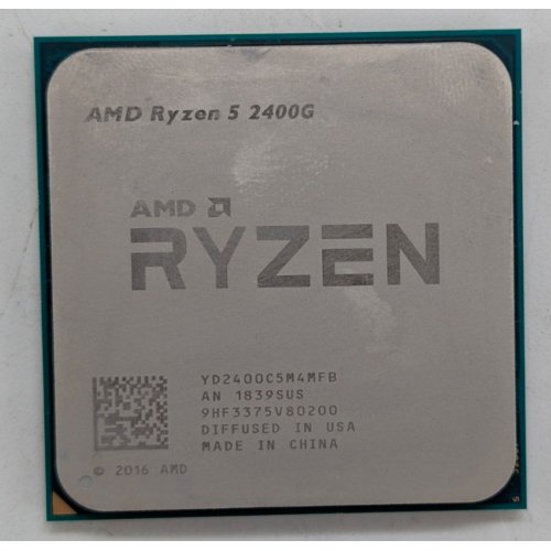 Процесор AMD Ryzen 5 2400G 3.6(3.9)GHz sAM4 Tray (YD2400C5FBMPK) (Відновлено продавцем, 764356) купити з перевіркою сумісності: огляд, характеристики, ціна у Києві, Львові, Вінниці, Хмельницькому, Івано-Франківську, Україні | інтернет-магазин TELEMART.UA фото