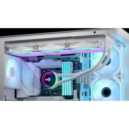 Готова СЖО AeroCool Oasis L360 (ACLA-OA36117.21) White купити з перевіркою сумісності: огляд, характеристики, ціна у Києві, Львові, Вінниці, Хмельницькому, Івано-Франківську, Україні | інтернет-магазин TELEMART.UA фото