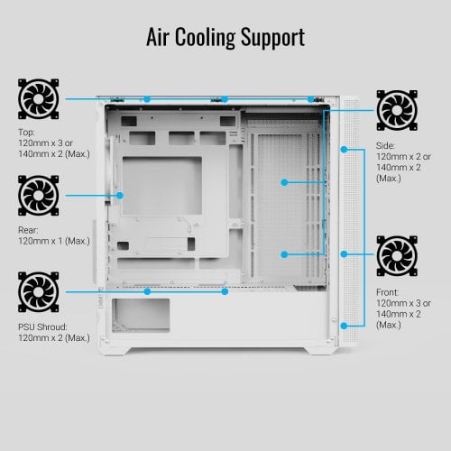 Корпус Aerocool D301A-G-V2 без БЖ (ACCS-DS03043.21) White купити з перевіркою сумісності: огляд, характеристики, ціна у Києві, Львові, Вінниці, Хмельницькому, Івано-Франківську, Україні | інтернет-магазин TELEMART.UA фото