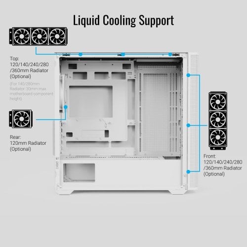 Корпус Aerocool D301A-G-V2 без БЖ (ACCS-DS03043.21) White купити з перевіркою сумісності: огляд, характеристики, ціна у Києві, Львові, Вінниці, Хмельницькому, Івано-Франківську, Україні | інтернет-магазин TELEMART.UA фото