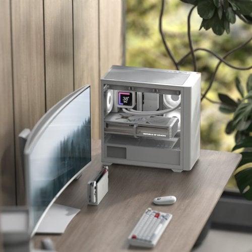 Корпус Aerocool D301A-G-V2 без БЖ (ACCS-DS03043.21) White купити з перевіркою сумісності: огляд, характеристики, ціна у Києві, Львові, Вінниці, Хмельницькому, Івано-Франківську, Україні | інтернет-магазин TELEMART.UA фото