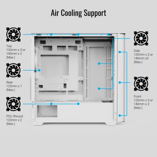 Купить Корпус Aerocool D302A-G-V1 без БП (ACCS-DS04043.21) White с проверкой совместимости: обзор, характеристики, цена в Киеве, Днепре, Одессе, Харькове, Украине | интернет-магазин TELEMART.UA фото