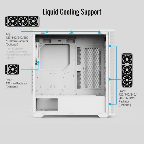 Корпус Aerocool D501A-G-V2 без БЖ (ACCM-DS01043.21) White купити з перевіркою сумісності: огляд, характеристики, ціна у Києві, Львові, Вінниці, Хмельницькому, Івано-Франківську, Україні | інтернет-магазин TELEMART.UA фото