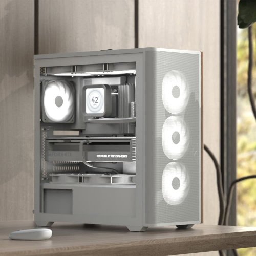 Корпус Aerocool D501A-G-V2 без БЖ (ACCM-DS01043.21) White купити з перевіркою сумісності: огляд, характеристики, ціна у Києві, Львові, Вінниці, Хмельницькому, Івано-Франківську, Україні | інтернет-магазин TELEMART.UA фото