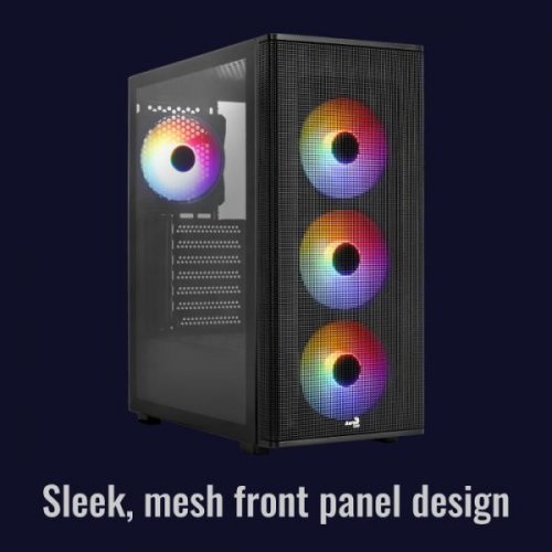 Купить Корпус Aerocool Designer-G-V2 Tempered Glass без БП (ACCM-ES05143.11) Black с проверкой совместимости: обзор, характеристики, цена в Киеве, Днепре, Одессе, Харькове, Украине | интернет-магазин TELEMART.UA фото