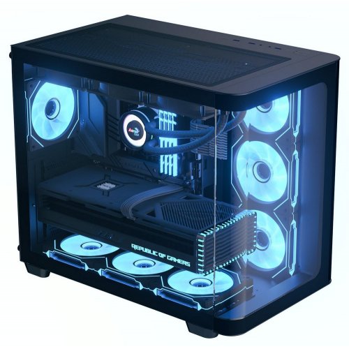 Корпус Aerocool P500C-G-V1 Tempered Glass без БЖ (ACCM-PN01043.11) Black купити з перевіркою сумісності: огляд, характеристики, ціна у Києві, Львові, Вінниці, Хмельницькому, Івано-Франківську, Україні | інтернет-магазин TELEMART.UA фото