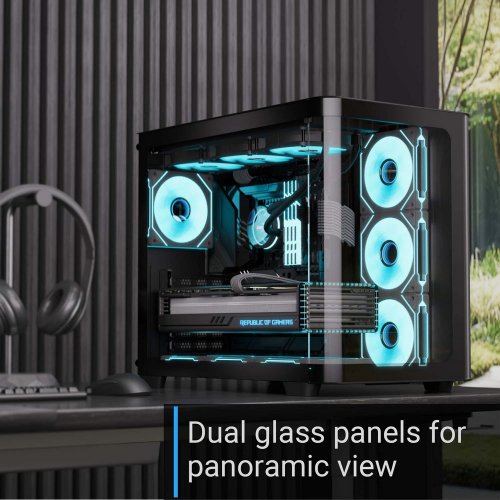 Корпус Aerocool P500C-G-V1 Tempered Glass без БЖ (ACCM-PN01043.11) Black купити з перевіркою сумісності: огляд, характеристики, ціна у Києві, Львові, Вінниці, Хмельницькому, Івано-Франківську, Україні | інтернет-магазин TELEMART.UA фото
