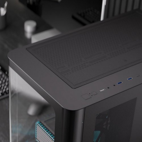 Корпус Aerocool P500C-G-V1 Tempered Glass без БЖ (ACCM-PN01043.11) Black купити з перевіркою сумісності: огляд, характеристики, ціна у Києві, Львові, Вінниці, Хмельницькому, Івано-Франківську, Україні | інтернет-магазин TELEMART.UA фото