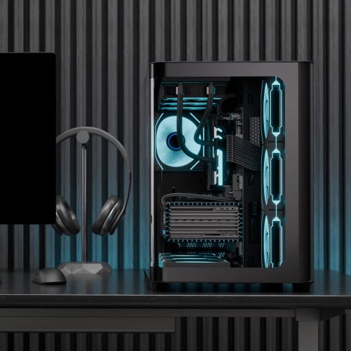 Корпус Aerocool P500C-G-V1 Tempered Glass без БЖ (ACCM-PN01043.11) Black купити з перевіркою сумісності: огляд, характеристики, ціна у Києві, Львові, Вінниці, Хмельницькому, Івано-Франківську, Україні | інтернет-магазин TELEMART.UA фото