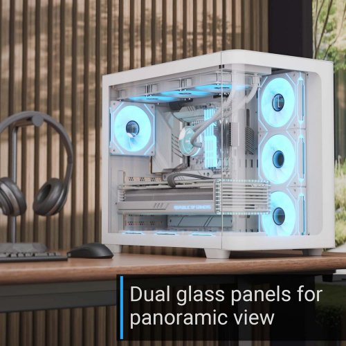 Купить Корпус Aerocool P500C-G-V1 Tempered Glass без БП (ACCM-PN01043.21) White с проверкой совместимости: обзор, характеристики, цена в Киеве, Днепре, Одессе, Харькове, Украине | интернет-магазин TELEMART.UA фото