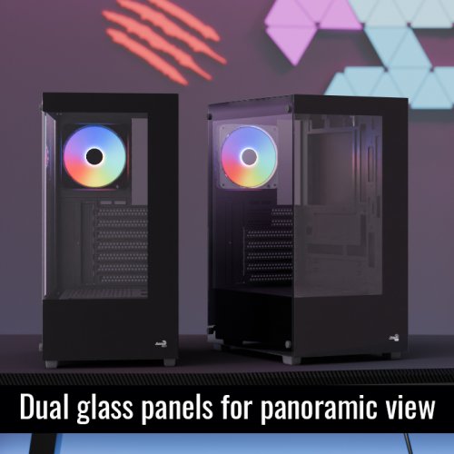 Купить Корпус Aerocool Pivot-G-V1 Tempered Glass без БП (ACCM-ES08013.11) Black с проверкой совместимости: обзор, характеристики, цена в Киеве, Днепре, Одессе, Харькове, Украине | интернет-магазин TELEMART.UA фото