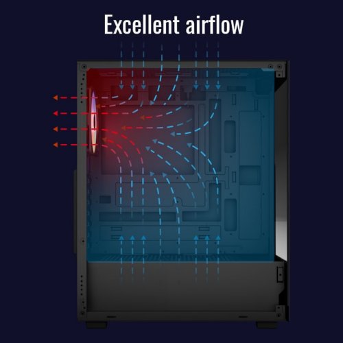 Купить Корпус Aerocool Pivot-G-V1 Tempered Glass без БП (ACCM-ES08013.11) Black с проверкой совместимости: обзор, характеристики, цена в Киеве, Днепре, Одессе, Харькове, Украине | интернет-магазин TELEMART.UA фото