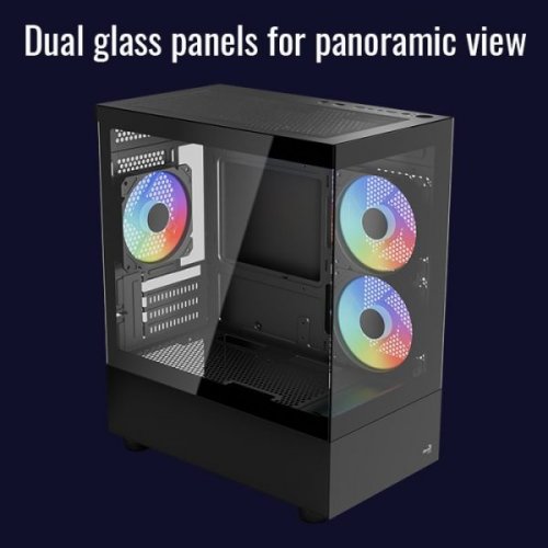 Купить Корпус Aerocool Viewport Mini-G-V2 Tempered Glass без БП (ACCM-ES09133.11) Black с проверкой совместимости: обзор, характеристики, цена в Киеве, Днепре, Одессе, Харькове, Украине | интернет-магазин TELEMART.UA фото