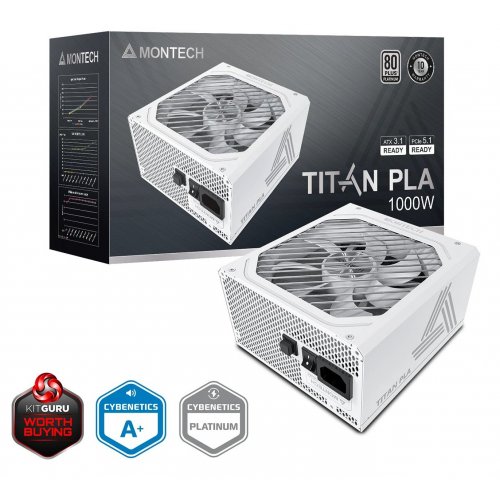 Купить Блок питания Montech TITAN PLA 1000W с проверкой совместимости: обзор, характеристики, цена в Киеве, Днепре, Одессе, Харькове, Украине | интернет-магазин TELEMART.UA фото