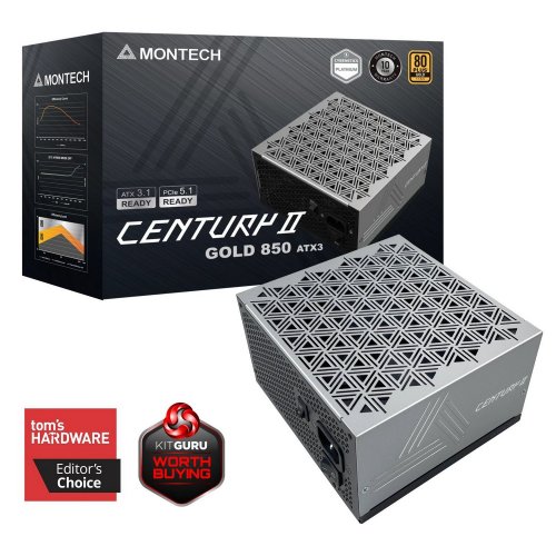 Купить Блок питания Montech CENTURY II 850W с проверкой совместимости: обзор, характеристики, цена в Киеве, Днепре, Одессе, Харькове, Украине | интернет-магазин TELEMART.UA фото
