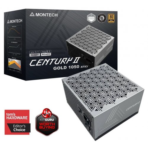 Купить Блок питания Montech CENTURY II 1050W с проверкой совместимости: обзор, характеристики, цена в Киеве, Днепре, Одессе, Харькове, Украине | интернет-магазин TELEMART.UA фото