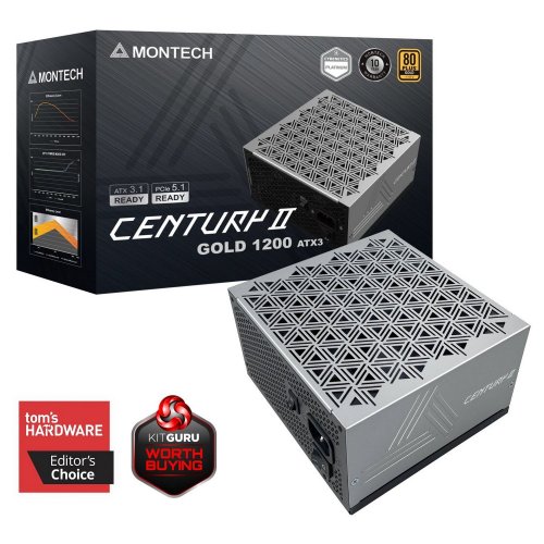 Купить Блок питания Montech CENTURY II 1200W с проверкой совместимости: обзор, характеристики, цена в Киеве, Днепре, Одессе, Харькове, Украине | интернет-магазин TELEMART.UA фото