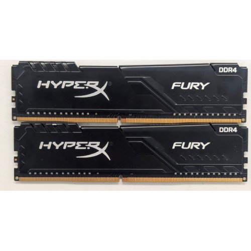 Купить Озу HyperX DDR4 16GB (2x8GB) 3200Mhz Fury Black (HX432C16FB3K2/16) (Восстановлено продавцом, 764873) с проверкой совместимости: обзор, характеристики, цена в Киеве, Днепре, Одессе, Харькове, Украине | интернет-магазин TELEMART.UA фото