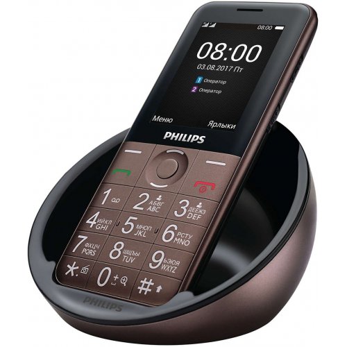 Купить Мобильный телефон Philips Xenium E331 Dual Sim Brown - цена в Харькове, Киеве, Днепре, Одессе
в интернет-магазине Telemart фото