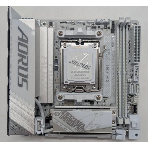 Купить Материнская плата Gigabyte X870I AORUS PRO ICE (sAM5, AMD X870) (Восстановлено продавцом, 764885) с проверкой совместимости: обзор, характеристики, цена в Киеве, Днепре, Одессе, Харькове, Украине | интернет-магазин TELEMART.UA фото