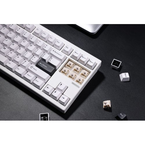 Клавіатура MCHOSE GX87 Ultra RGB Mechanical KTT Vintage White Switch Wireless (MC-GX87-A5-UA) White Electrophoresis купити в Україні: Київ, Львів, Хмельницький, Тернопіль | Низька ціна, відгуки, характеристики від TELEMART фото