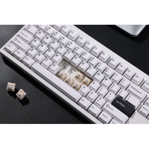 Клавіатура MCHOSE GX87 Ultra RGB Mechanical KTT Vintage White Switch Wireless (MC-GX87-A5-UA) White Electrophoresis купити в Україні: Київ, Львів, Хмельницький, Тернопіль | Низька ціна, відгуки, характеристики від TELEMART фото