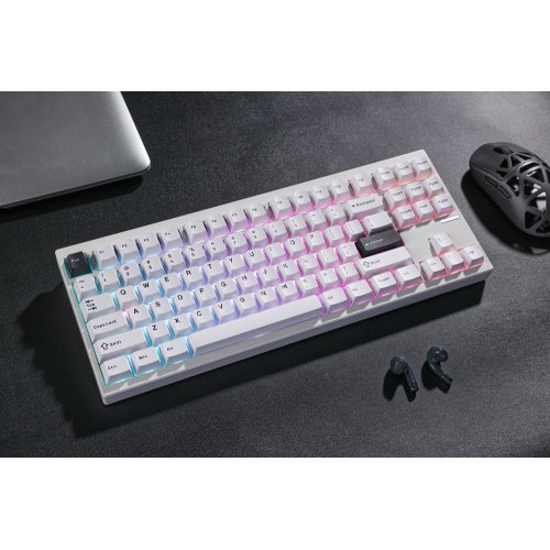 Клавіатура MCHOSE GX87 Ultra RGB Mechanical KTT Vintage White Switch Wireless (MC-GX87-A5-UA) White Electrophoresis купити в Україні: Київ, Львів, Хмельницький, Тернопіль | Низька ціна, відгуки, характеристики від TELEMART фото