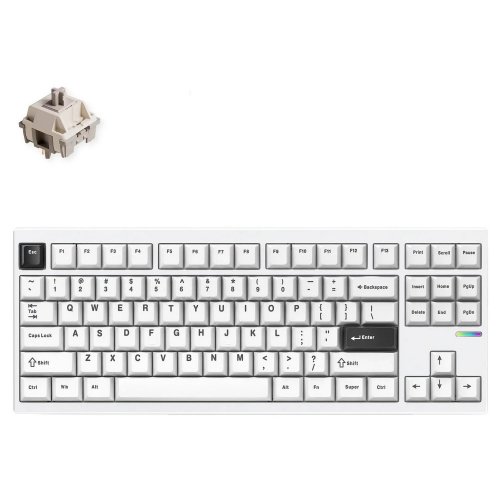 Купить Клавиатура MCHOSE GX87 Ultra RGB Mechanical KTT Vintage White Switch Wireless (MC-GX87-A5-UA) White Electrophoresis - цена в Харькове, Киеве, Днепре, Одессе
в интернет-магазине Telemart фото