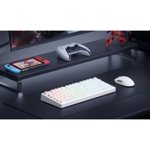 Клавиатура MCHOSE Jet 75 RGB Kailh Magnetic God Switch (MC-JET75-9) White Topographic купить в Украине: Киев, Днепр, Харьков, Одесса  | Низкая цена, отзывы, характеристики от TELEMART фото