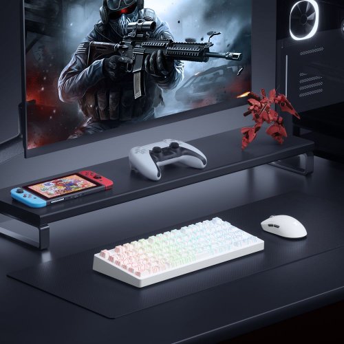 Клавиатура MCHOSE Jet 75 RGB Kailh Magnetic God Switch (MC-JET75-9) White Topographic купить в Украине: Киев, Днепр, Харьков, Одесса  | Низкая цена, отзывы, характеристики от TELEMART фото