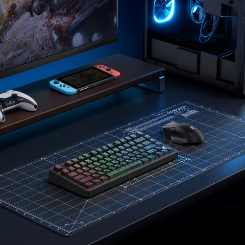 Клавиатура MCHOSE Jet 75 RGB Kailh Magnetic God Switch (MC-JET75-10) Black Topographic купить в Украине: Киев, Днепр, Харьков, Одесса  | Низкая цена, отзывы, характеристики от TELEMART фото