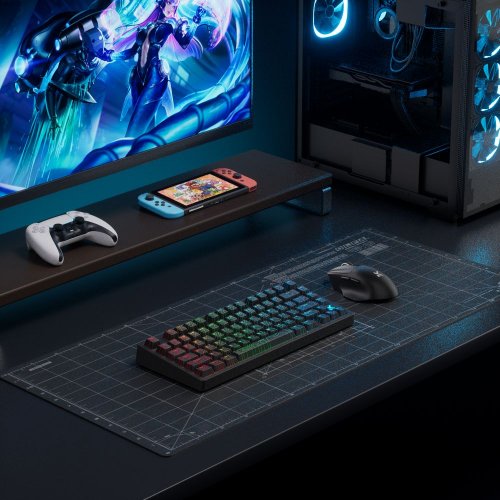 Клавиатура MCHOSE Jet 75 RGB Kailh Magnetic God Switch (MC-JET75-10) Black Topographic купить в Украине: Киев, Днепр, Харьков, Одесса  | Низкая цена, отзывы, характеристики от TELEMART фото