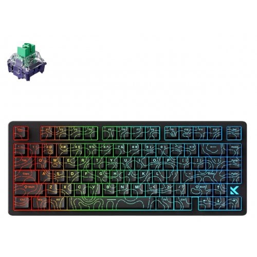 Купить Клавиатура MCHOSE Jet 75 RGB Kailh Magnetic God Switch (MC-JET75-10) Black Topographic - цена в Харькове, Киеве, Днепре, Одессе
в интернет-магазине Telemart фото
