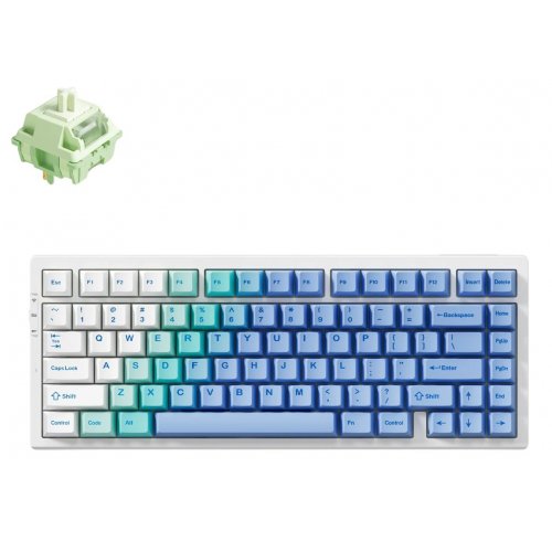 Купити Клавіатура MCHOSE G75 Pro RGB Mechanical Matcha Latte Switch V2 Wireless (MC-G75-12A-UA) Arctic Snow - ціна в Києві, Львові, Вінниці, Хмельницькому, Франківську, Україні | інтернет-магазин TELEMART.UA фото
