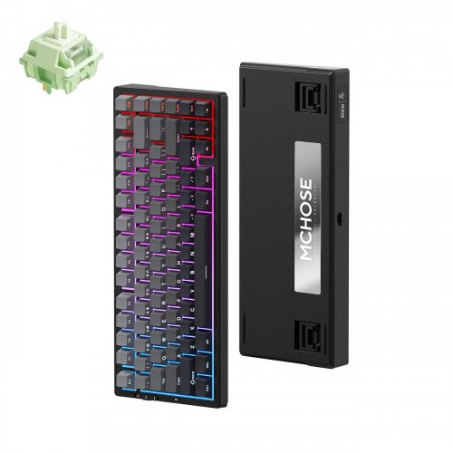 Купить Клавиатура MCHOSE G75 Pro RGB Mechanical Matcha Latte Switch V2 Wireless (MC-G75-13A) Black - цена в Харькове, Киеве, Днепре, Одессе
в интернет-магазине Telemart фото