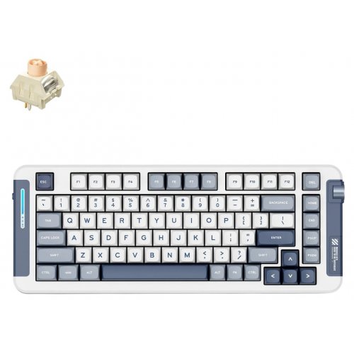 Клавиатура MCHOSE X75 RGB Mechanical Icy Creamsicle Switch Wireless (MC-X75-2A) Navy Blue купить в Украине: Киев, Днепр, Харьков, Одесса  | Низкая цена, отзывы, характеристики от TELEMART фото