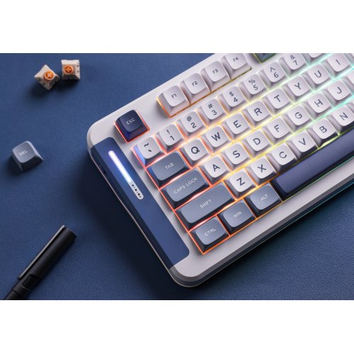 Клавиатура MCHOSE X75 RGB Mechanical Icy Creamsicle Switch Wireless (MC-X75-2A) Navy Blue купить в Украине: Киев, Днепр, Харьков, Одесса  | Низкая цена, отзывы, характеристики от TELEMART фото
