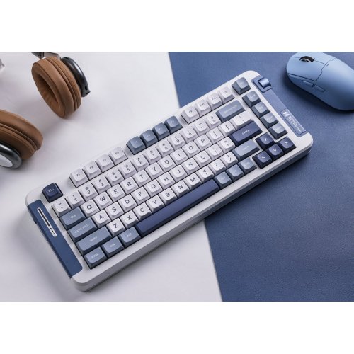 Клавиатура MCHOSE X75 RGB Mechanical Icy Creamsicle Switch Wireless (MC-X75-2A) Navy Blue купить в Украине: Киев, Днепр, Харьков, Одесса  | Низкая цена, отзывы, характеристики от TELEMART фото