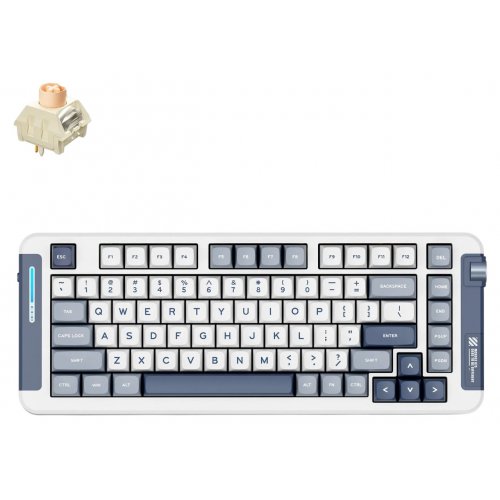 Купити Клавіатура MCHOSE X75 RGB Mechanical Icy Creamsicle Switch Wireless (MC-X75-2A) Navy Blue - ціна в Києві, Львові, Вінниці, Хмельницькому, Франківську, Україні | інтернет-магазин TELEMART.UA фото