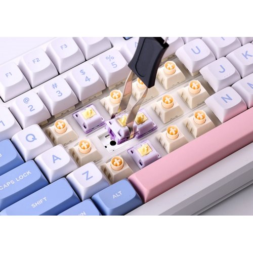 Купити Клавіатура MCHOSE X75 RGB Mechanical Icy Creamsicle Switch Wireless (MC-X75-2A) Navy Blue - ціна в Києві, Львові, Вінниці, Хмельницькому, Франківську, Україні | інтернет-магазин TELEMART.UA фото