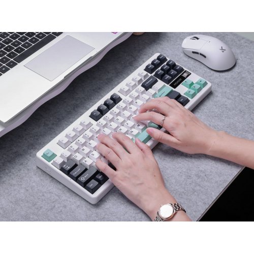 Клавіатура MCHOSE G87 RGB Mechanical Cabbage Tofu Switch V2 Wireless (MC-G87-2-UA) Cyan Blue купити в Україні: Київ, Львів, Хмельницький, Тернопіль | Низька ціна, відгуки, характеристики від TELEMART фото