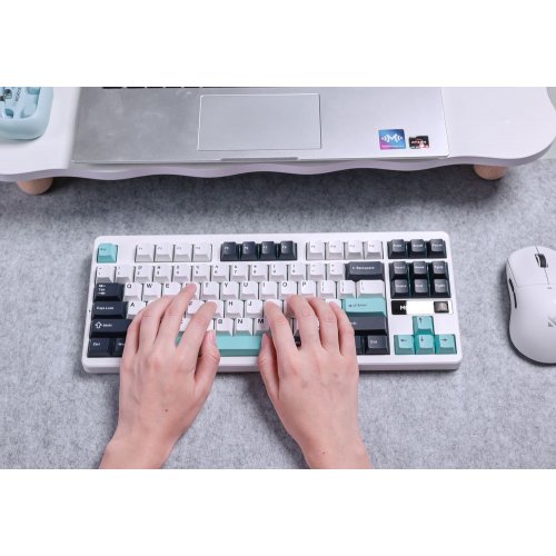 Клавіатура MCHOSE G87 RGB Mechanical Cabbage Tofu Switch V2 Wireless (MC-G87-2-UA) Cyan Blue купити в Україні: Київ, Львів, Хмельницький, Тернопіль | Низька ціна, відгуки, характеристики від TELEMART фото