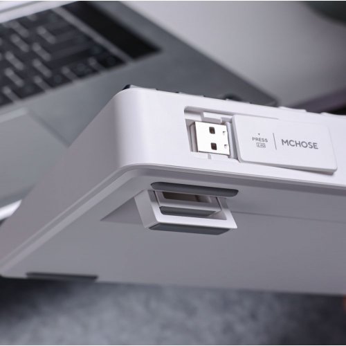 Клавіатура MCHOSE G87 RGB Mechanical Cabbage Tofu Switch V2 Wireless (MC-G87-2-UA) Cyan Blue купити в Україні: Київ, Львів, Хмельницький, Тернопіль | Низька ціна, відгуки, характеристики від TELEMART фото